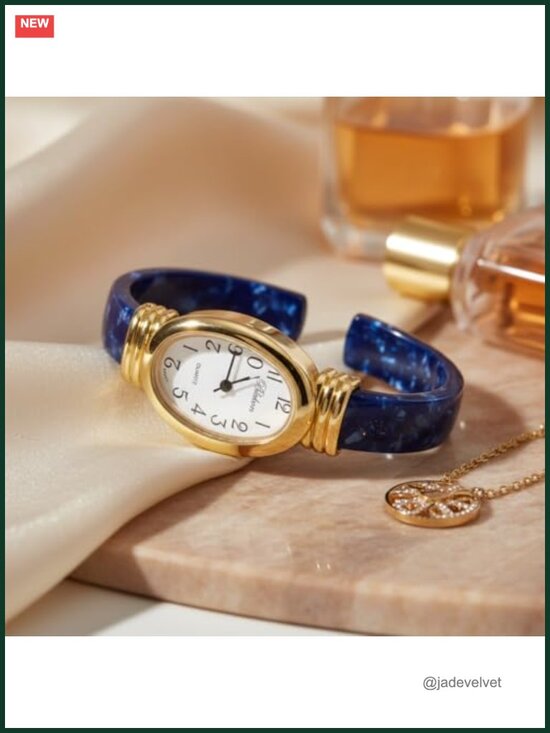 Acrylic Cuff Bangle Watch Alloy Case Analog Quartz Women\'s Bracelet main image 4